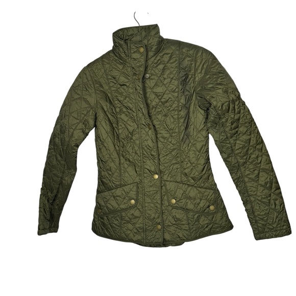Barbour Flyweight Cavalry Quilted Jacket (Olive) size 4 - Picture 1 of 6